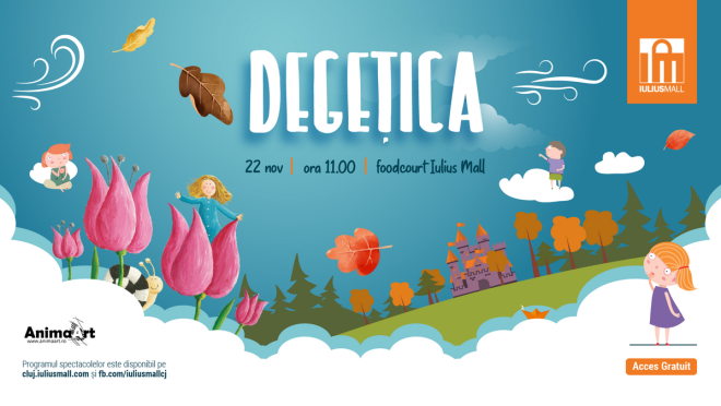 Marionetele aduc o nouă piesă de teatru pe scena din Iulius Mall Cluj, în această sâmbătă. Participarea este gratuită